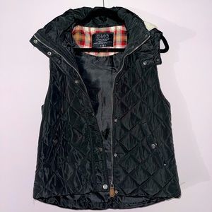CM3 Outfitters Black Puffer Vest w/ Faux Fur Hood (Size M)